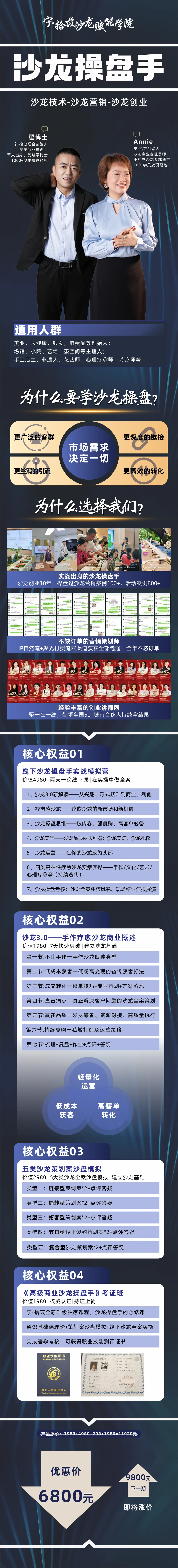 宁拾苡沙龙操盘手训练营完整海报